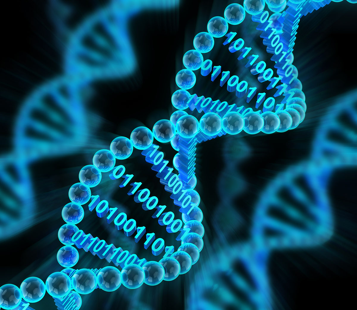 DNA strand with binary inside